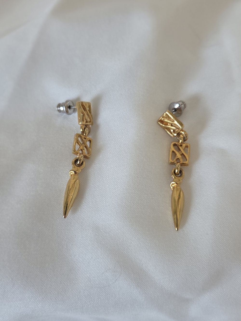 Gold Drop Geometric Dangle Earrings - Women Jewelry